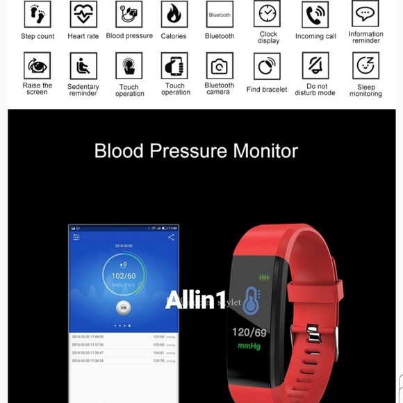 Smart band. 2 colors available black and Turquoise - Picture 3 of 8